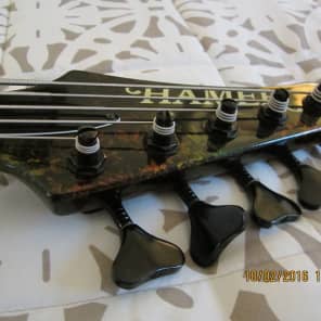 Hamer Chaparral  5 String Bass USA  1992 Iridescent Reverse Headstock W/Original Case image 11