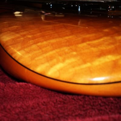 2004 Fender Telecaster American Deluxe Amber Flame Maple image 4