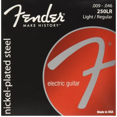 Fender Super 250LR Nickel-Plated Steel Electric Guitar Strings - LIGHT/REG 9-46 image 1