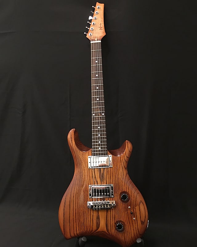 NAH Guitars Curve Carve Ash Electric Guitar 2020 Amber image 1