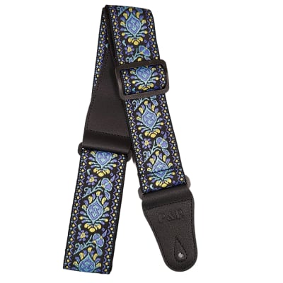 Vintage Jacquard Woven Banjo Strap - Yellow Paisley