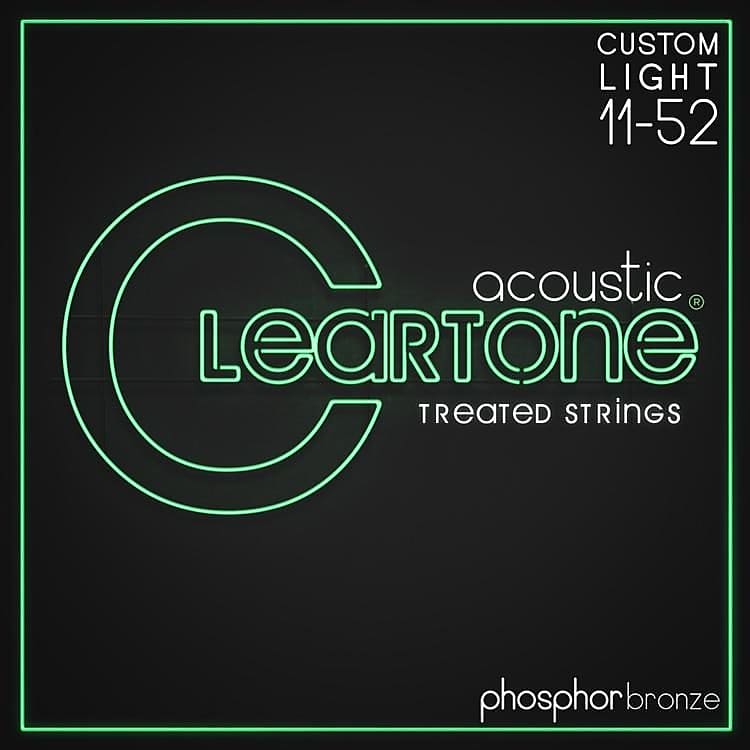 Cleartone 7411 Phosphor Bronze Acoustic Guitar Strings 11-52 custom lite gauge image 1