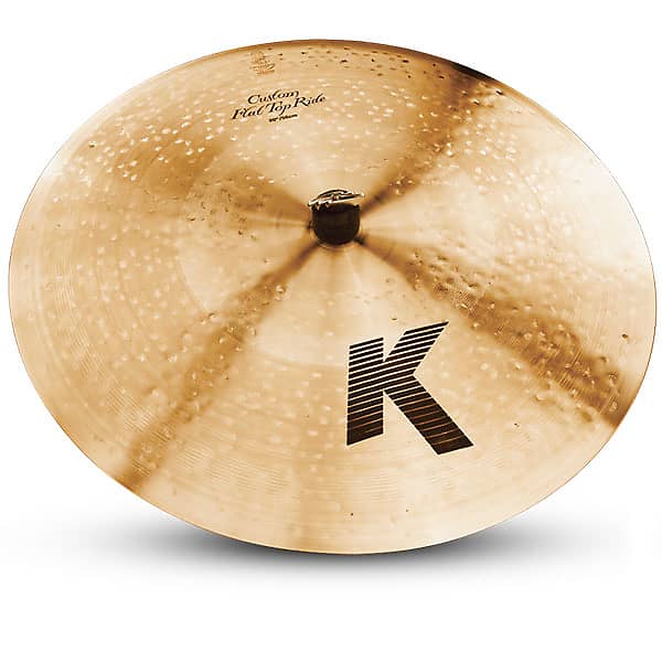 Zildjian K0882 20" K Custom Series Flat Top Ride Medium Thin Drumset Cast Bronze Cymbal with Low Pitch and Mid Sound image 1