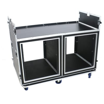 OSP ATA-FOH-2SL  Deluxe Front of House System w/dual 12U-Racks & Standing Lid Tables image 2