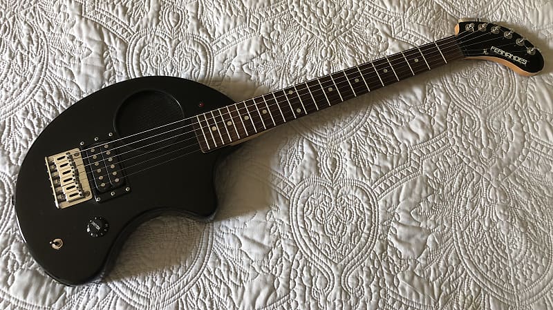 Fernandes Nomad 90s Black Standard Guitar -  Built-in Amp - The Elephant! image 1