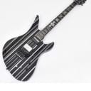 Schecter Synyster Custom-S Electric Guitar Gloss Black Silver Pin Stripes B-Stock 1378