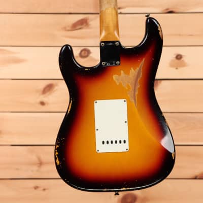 Fender Custom Shop Limited 1964 Stratocaster Reissue L-Series Heavy Relic - Faded/Aged 3 Tone Sunburst - L11421 - PLEK'd image 7