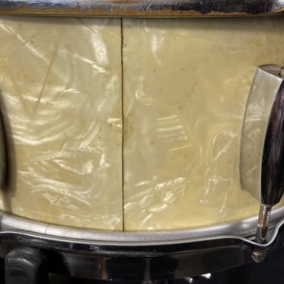 Rikki Rocket's Poison, Slingerland 5x14" Radio King Snare Drum 1951 - Marine Pearl image 14