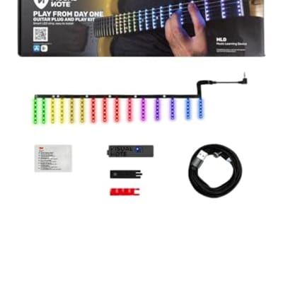 VISUAL NOTE - KIT G, Device for Guitar Learning and Teaching, Composed of a RGB LED Foil for the Keyboard and an APP, Compatible with Electric and Acoustic Scale 630 mm for sale