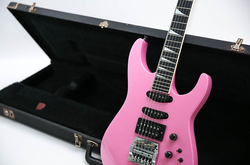 1980s Jackson USA Soloist Custom Platinum Pink Kahler Trem & | Reverb