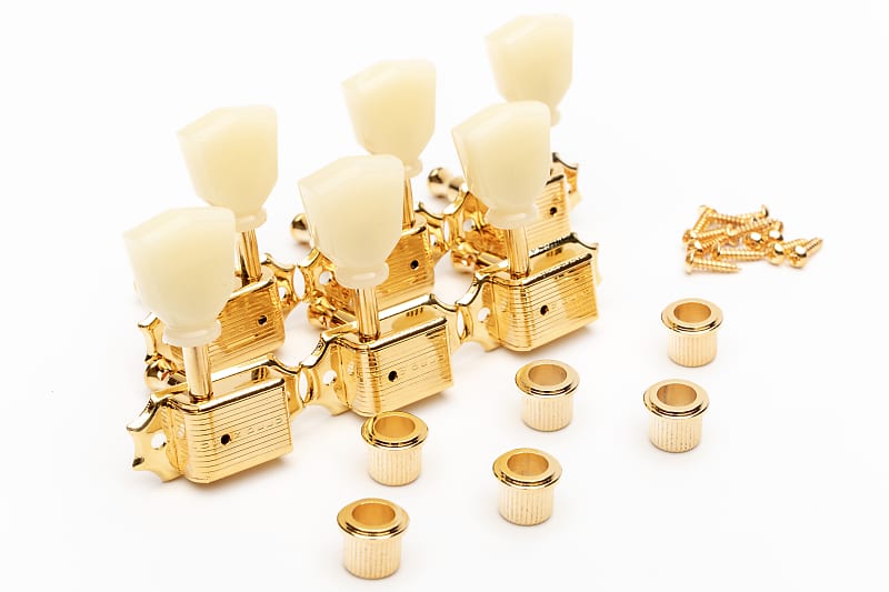 Kluson Deluxe Single Line Single Ring Gold Tuning Machines KD-3-GPK image 1
