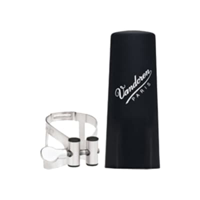 Vandoren M/O Argentée LC51SP Ligature avec couvre-bec plastique pour clarinette Sib for sale