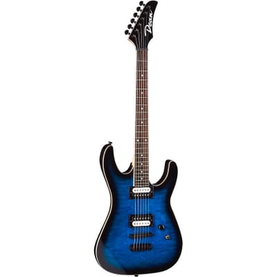 Dean MDX X Quilt Maple Electric Guitar Transparent Blue Burst image 2