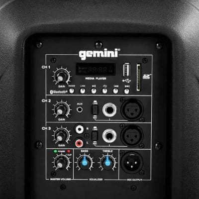 Gemini AS-2110BT 100-Watt Active PA Speaker with Bluetooth - Black image 4