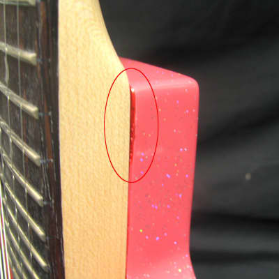 Luna Aurora short-scale electric guitar Pink Sparkle NEW Childrens/Travel - NIB image 7