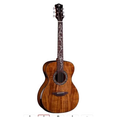 Luna Vineyard Koa Bevel Folk Acoustic-Electric Guitar Gloss Natural image 16