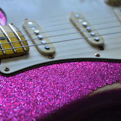 American Fender Stratocaster Relic Custom Purple Sparkle image 1
