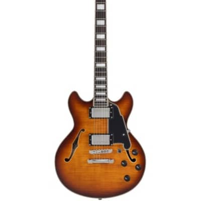 D'Angelico DAPMDCDITBNS Premier Mini DC Dark Iced Tea Burst image 1