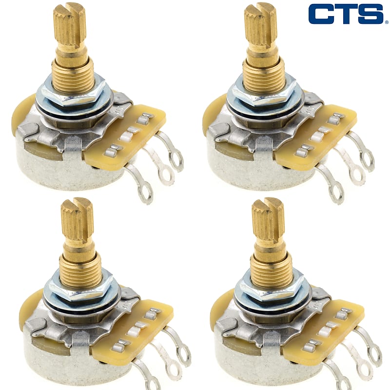 (4) CTS Metric 500K Linear Taper Potentiometers Pots Split Reverb UK
