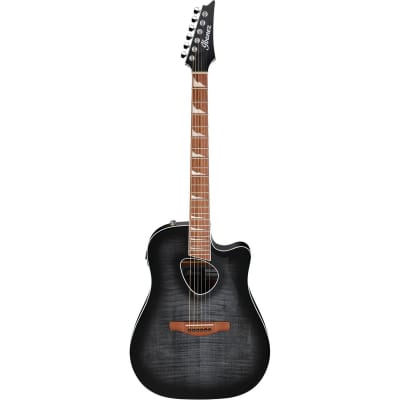 Ibanez ALT30FM Altstar Acoustic Electric Guitar, Trasnparent Black Sunburst High Gloss image 1