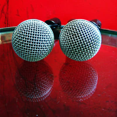Two vintage American 1980's Shure SM58 Handheld Cardioid Dynamic Microphones Low Z w accessories image 12