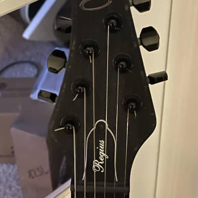 Mayones Regius 6 Gothic 2018  Black Matte Ash Top with Bare Knuckle Aftermath pickups image 8