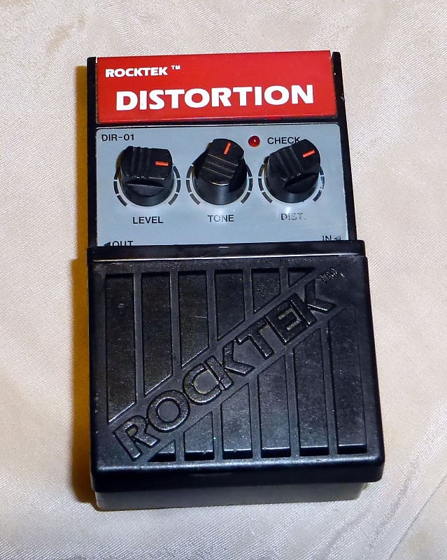 Rocktek Distortion DIR-01 1980s Red Grey and Black Works Great