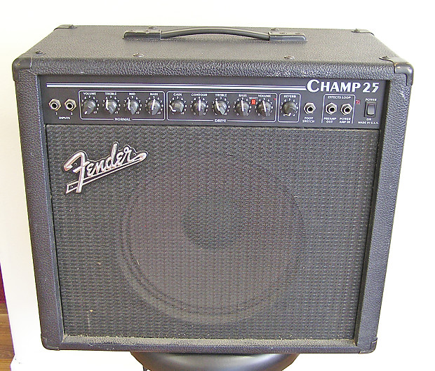 Modded Vintage 90 s Fender USA Champ 25 Tube Amp