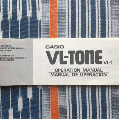 Casio VL-1 VL Tone operation manual