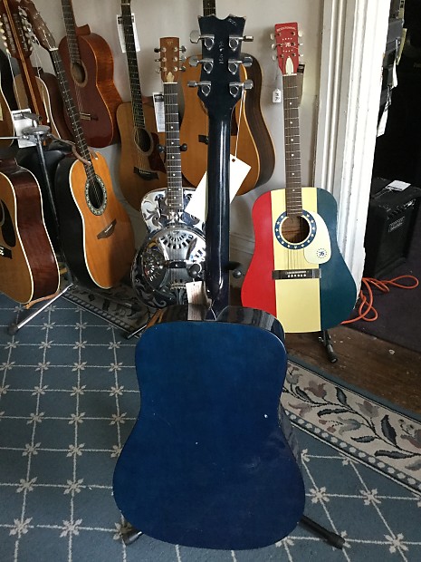 Dean Playmate DG 1 Acoustic Guitar Blue Reverb
