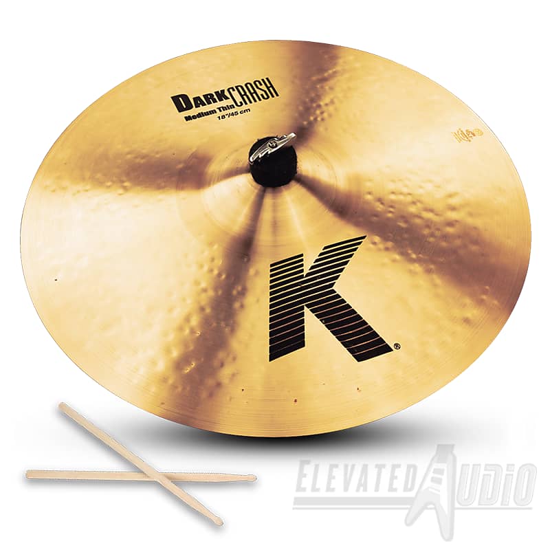 17" Zildjian K Dark Crash Medium Thin Cymbal w/ FREE Amerian Hickory Drum Sticks! CA's #1 Dealer! image 1