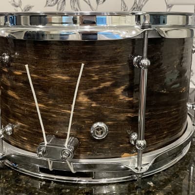 Puritan Drum Co. 12” x 6.5” Hybrid Wood Snare Drum 2023 - Dark Tiger Finish image 2