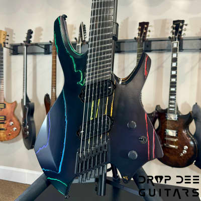 Ormsby Custom Shop Goliath Black Friday Rainbow Multiscale 7-String Electric Guitar w/ Bag-Black Friday Rainbow image 4