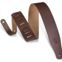 Levy's Leathers - M26-BRN -  2 1/2" Wide Brown Genuine Leather Guitar Strap.