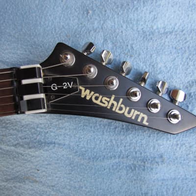 Washburn G-2V With Washburn Wonderbar 80's/90's Era White W/Rosewood Fingerboard & Gator Hard Case image 7