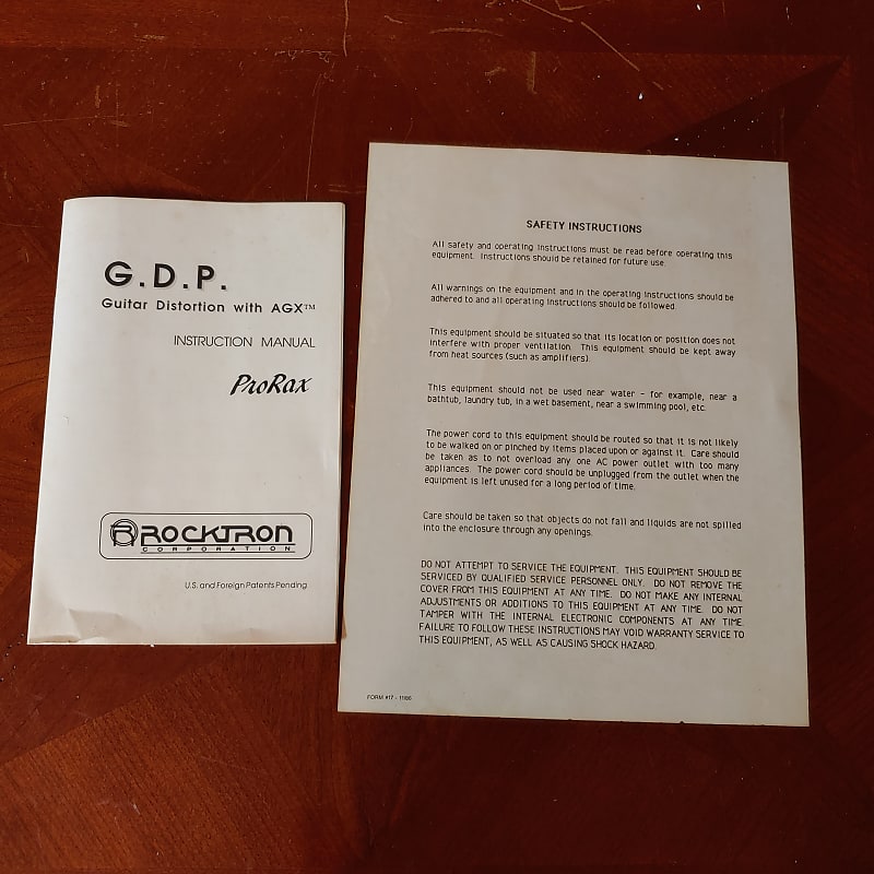 レア rocktron prorax g.d.p ディストーション Rocktron ProRax G.D.P. Guitar Distortion With AGX Black | Reverb