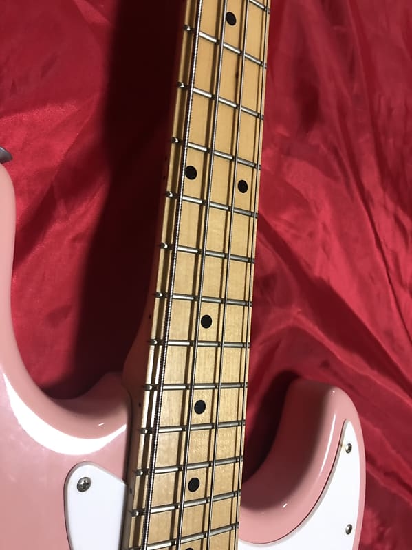 美品 ピンク ベースギター FERNANDES キャー PJB-45 ジャズベース