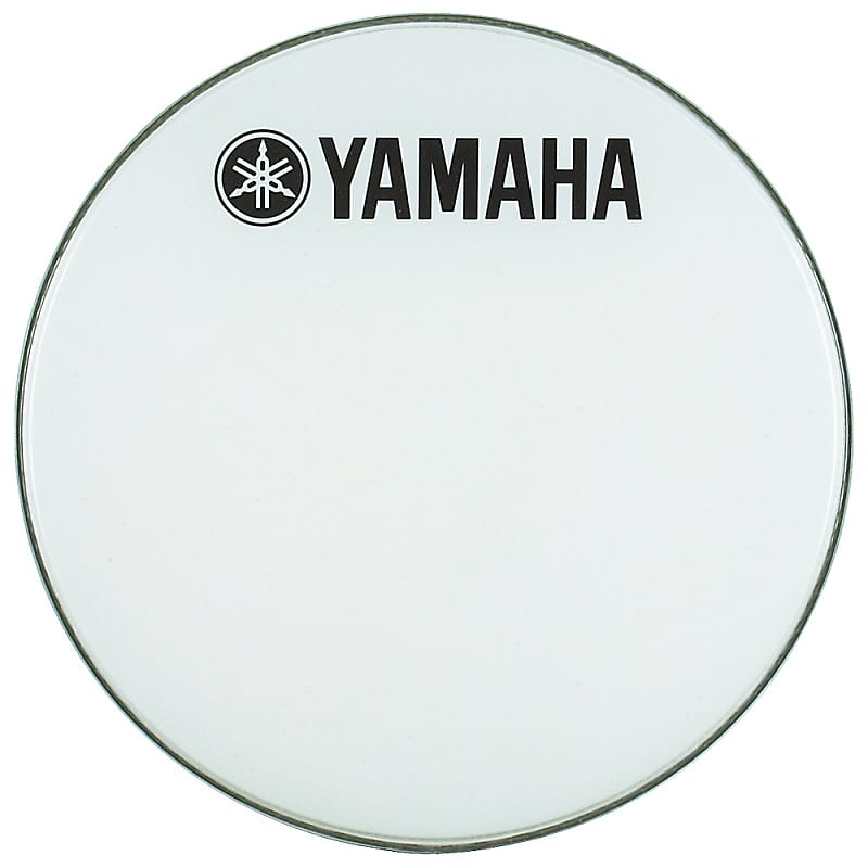 Yamaha Marching Bass Drum Head with Fork Logo White 20 in. Reverb