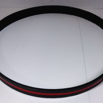 Ludwig 22" Bass Drum Hoops Black w/ Red and Blue Sparkle Inlay- Vistalite? 1970's (?) image 8