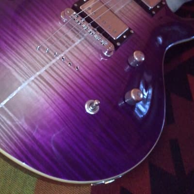 DBZ Diamond Monarch MONFM-15 Amethyst Burst electric guitar w/ faux lizard HSC image 1