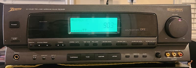 Zenith Vintage Zenith Z712B Receiver HiFi Stereo Graphic Equalizer 1996 - Black metal cabinet  			