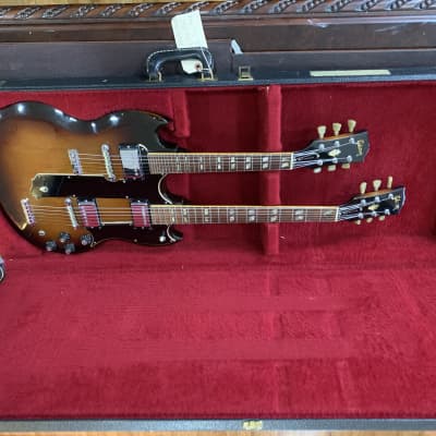 Gibson EMS 1235 mandolin/6string doubleneck  1966 Tobacco sunburst image 3