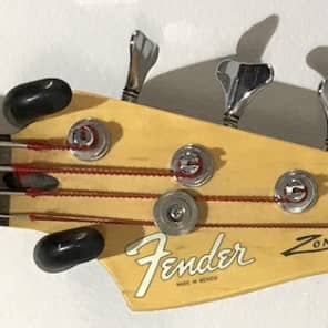 Very Nice Fender  Zone Deluxe  2002 Sparking Green Active  Bass guitar image 5