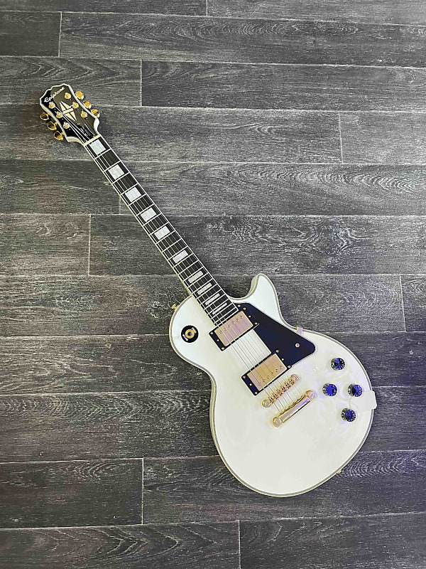 ギター Epiphone Les Paul Custom Pro Epiphone Les Paul Custom Pro - silverburst Guitare