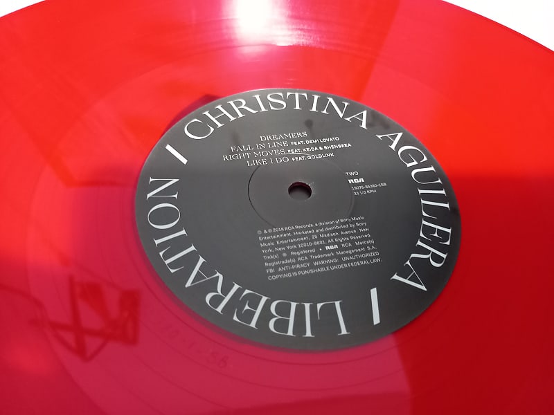 Christina Aguilera LIBERATION VINYL high quality RECORD LP RED RARE TARGET EXCLUSIVE OOP 150g