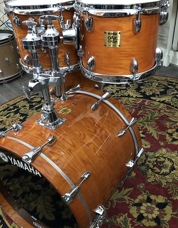 Yamaha Oak Custom Honey Amber Drum Set 10/12/15/20 - Japan