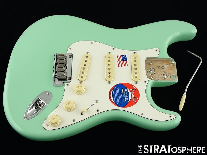 2022 American Fender JEFF BECK Strat LOADED BODY Stratocaster Surf Green |  Reverb