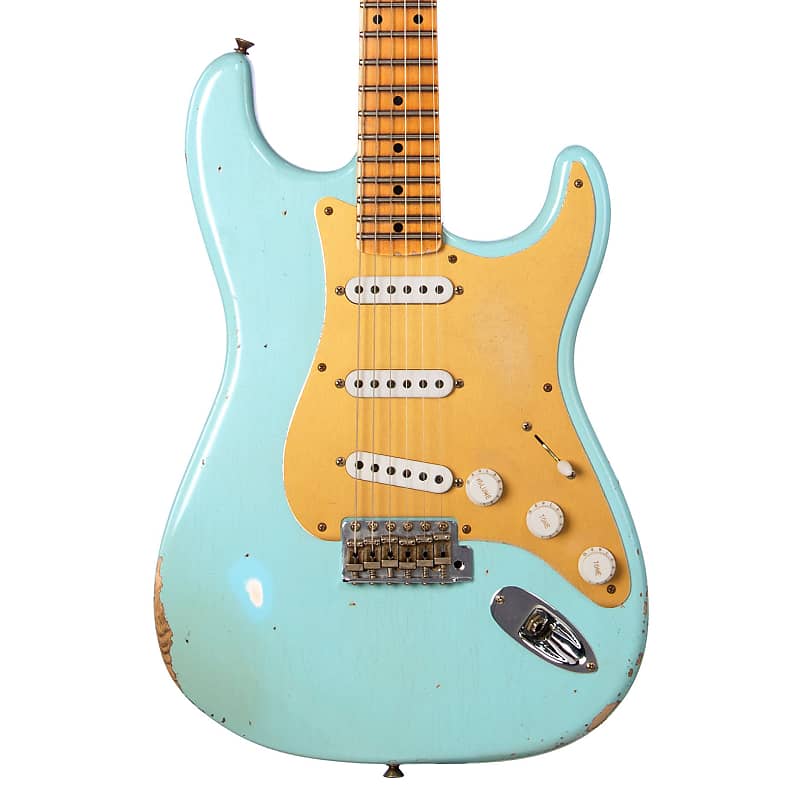 Fender Custom Shop Limited Edition 70th Anniversary 1954 Stratocaster Relic - Super Faded/Aged Daphne Blue - Electric Guitar NEW! image 1