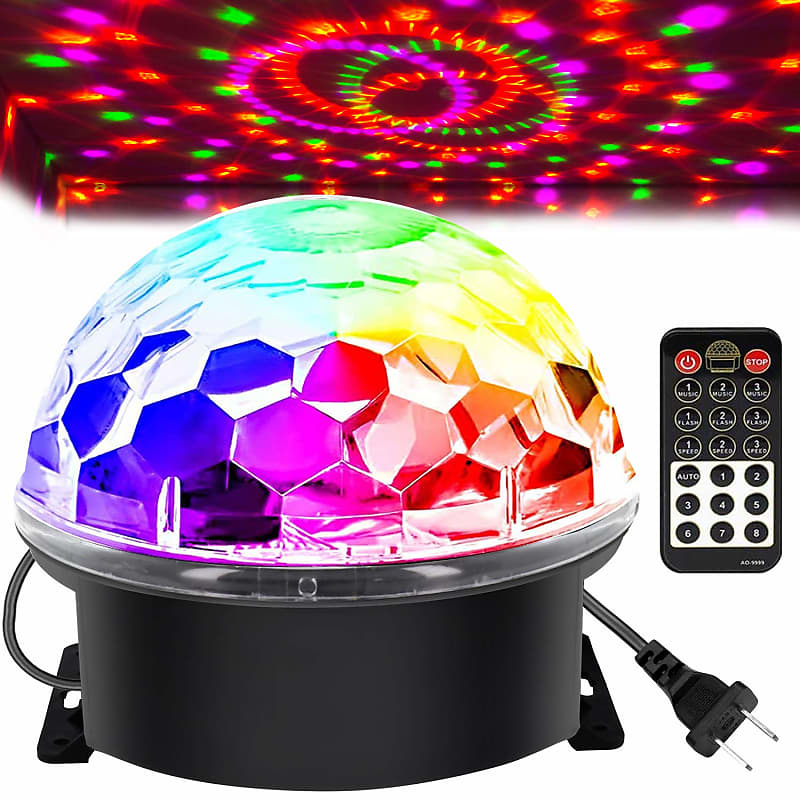 Uv Black Lights For Glow Party, 6W Disco Ball Led Party Lights Sound  Activated With Remote