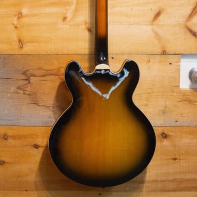 Palermo Custom Shop Shelby 2019 Heritage 2 Tone Sunburst  Semi-Hollow Thinline  W/ Gibson 335 Case image 3